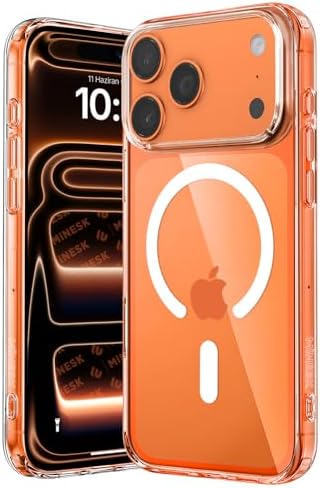 17 Pro Max için Origin Serisi Premium Kalite ile Uyumlu Kılıf Crystal Clear Super Şeffaf Materyal ve İnceltilmiş 3D Gerçek Manyetik Çember (17 Pro Max)