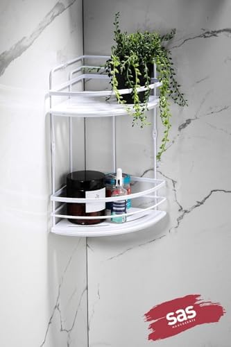 Yapışkanlı Ömür Boyu Paslanmaz Kristal Ayarlanabilir Raf Banyo Düzenleyici Şampuanlık LK-02 BB