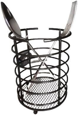 Siyah Metal Yuvarlak Kaşıklık