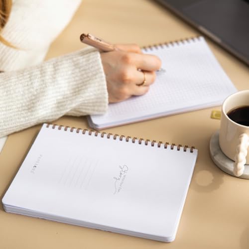 A5 Spiralli Karton Kapak 2’li Set Kareli Okul Defteri 80 yaprak, Ders Programlı Leopar