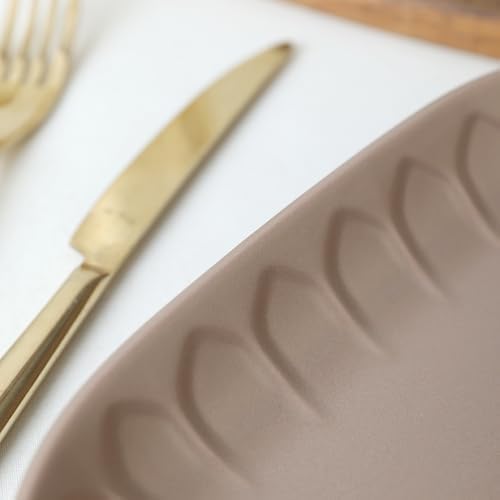 Mat Toprak Taupe Kayık Tabak 22 Cm 2 Adet 977