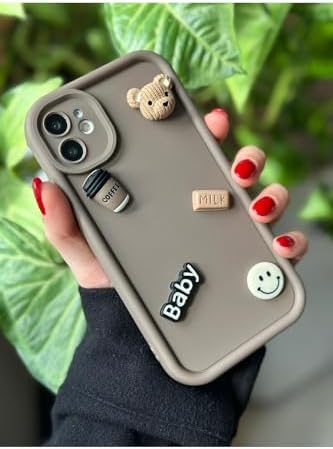 11 Çikolata Baby Tasarımlı Yumuşak Silikon Kamera Korumalı Ayıcıklı Kılıf