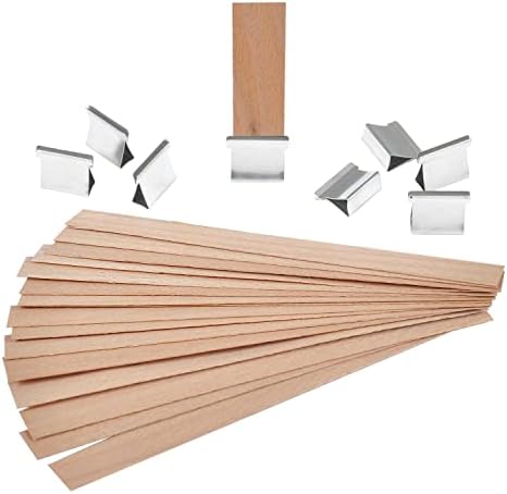 Ahşap Mum Fitili 15'li Set Ve 15 Adet Fitil Sehbası