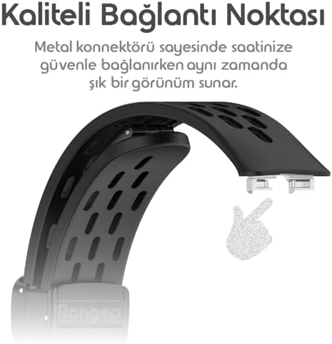 Band 10-9-8 ile Uyumlu Delikli Tasarım Air Loop Silikon Kordon Manyetik Toka Mekanizmalı Nefes Alabilirlik Sağlayan Deformasyona Karşı Dayanıklı Yumuşak Saat Kayışı