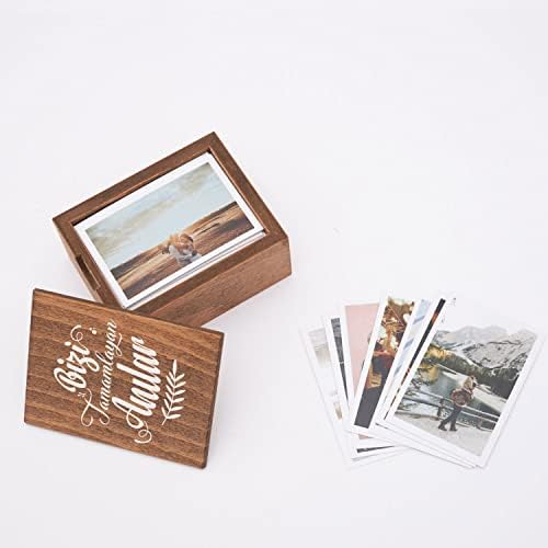 Bizi Tamamlayan Anılar Kapaklı Ahşap Fotoğraf Kutusu