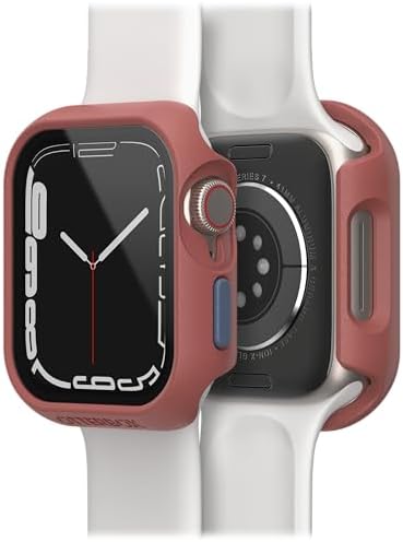 Tampon, Serisi 9/8/7-41mm için Dahili Ekran Koruyucu, Temperli Cam, Darbeye ve Düşmeye Karşı Koruyucu ve Uyumlu İnce Koruyucu Kılıf, Kahverengi