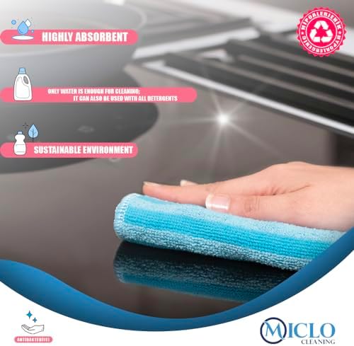 | Ekonomik Paket, Yağ & Kir Sökücü, İz Bırakmaz, Ekstra Emici, Hızlı Kuruyan Mikrofiber Temizlik Bezi, Mutfak, Banyo, Ofis, Kafe, Otel, Mağaza, Araba 4’lü Paket