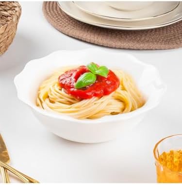 Porselen Sunum Kasesi, 6 Parçalı Set Tatlı, Çerez, Sos, Salata Kasesi Seti, ve Birçok Amaç için Şık Dekoratif Kase 6 Adet