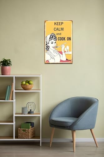 Kuşe Kağıt Duvar Posteri Keep Calm And On Retro Drtr0029