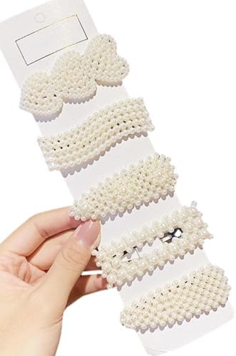 Kadın 5'li Inci Model Yan Çıt Çıt Saç Tokası Seti