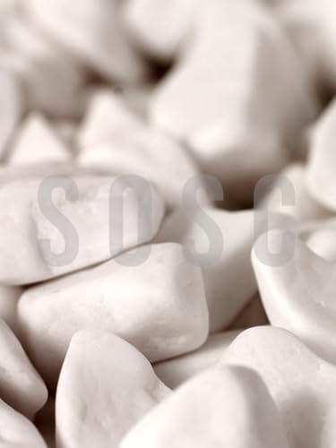 Beyaz Çakıl taşı Dolomit Taşı Bahçe süsü Akvaryum taşı Dere çakıl taşı 1-2 cm 3 Kg