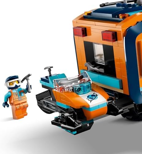 City Kutup Kaşifi Laboratuvar Kamyonu 60471-8 Yaş ve Üzeri Bilim Tutkunu Çocuklar için Laboratuvar Kamyonu İçeren Yaratıcı Oyuncak Yapım Seti, Doğum Günü Hediyesi (1064 Parça)