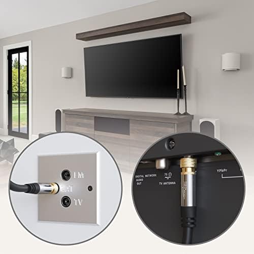 – Sat/Anten Kabluso, Koaksiyel Kablolar – 15m – Metal F Konnektörlü 4K TV Uydu Kablosu – 0,5-30m arasında mevcut (Radyo/TV, DVB-T, DVB-C, DVB-S/DVB-S2, internet, siyah)