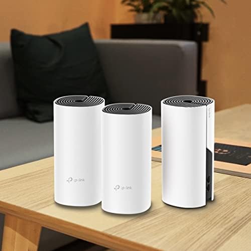 Deco M4 3-pack, AC1200 Mbps, Dual-Band, Gigabit Portları, 100 Cihaza Kadar Bağlanılabilirlik, 370 m²'ye Kadar Kapsama, Mobil Uygulama ile Kolay Kurulum, Wi-Fi 5 Mesh Sistemi