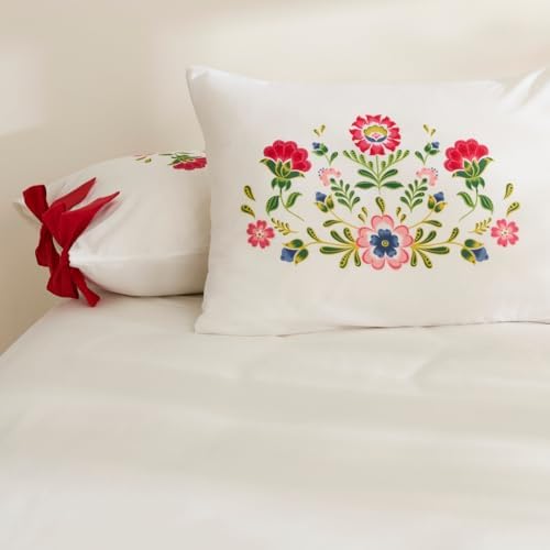 %100 Pamuk 2'li Yastık Kılıfı Pudra