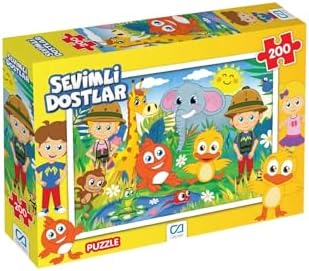 Sevimli Dostlar Lisanslı 200 Parça 33x48cm Çocuk Puzzle Yapboz