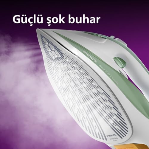 7000 Series Azur Buharlı Ütü, 2600W Güç, 220g Buhar, Damlama Önleme Sistemi, SteamGlide Plus Taban, 300ml Su Haznesi (DST7012/70)