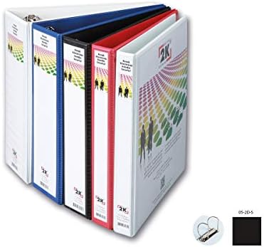2K 05-2D-S 2 Halka D Mekanizmalı Klasör Kutu İçi, Siyah, 5 Cm, 10 Adet
