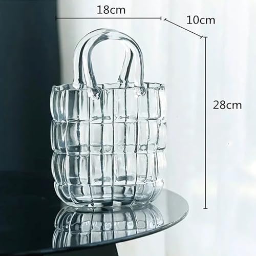 STUDIO Dekoratif Çanta Şeklinde Cam Vazo BUBBLE GB002-TR
