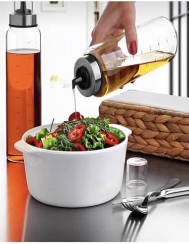 Olivia 500 ml Borosilikatlı Akıtmaz Cam Yağlık