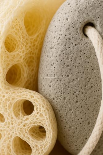 Rustik Ahşap Kovada Banyo Seti, Yumuşak Köpüren Lif, Doğal Kabak Lifi, Ponza Taşı ve Ahşap Masaj Tarağı, Cilt Bakımı ve Duş Keyfi İçin Spa Bakım Seti