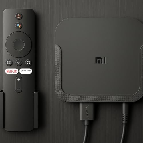 Mi TV Box S ve Mi Box TV Stick S İle Uyumlu Duvar Montaj Standı, Siyah, Bluetooth Uzaktan Kumanda Tutucu Aparatı