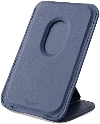 WalletMag Stand Deri Cüzdan, Uyumlu Kartlık (Mavi)