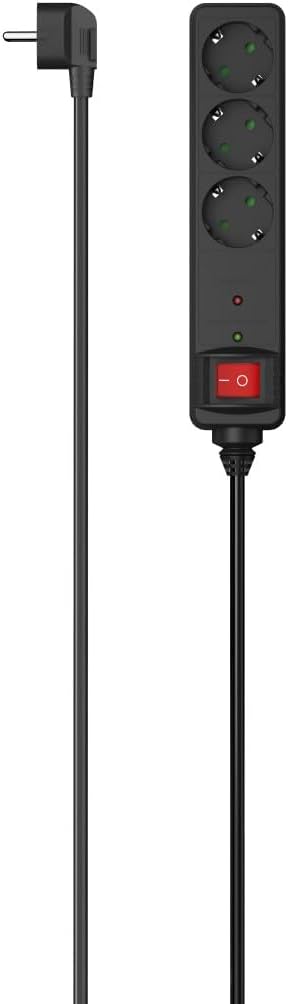 3'lü Akım Korumalı Priz,1.4M,Siyah