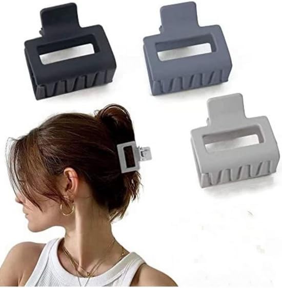 Kadın Gri Tonlar 3'lü Toka Seti, Toka Organizer, Toka, Kız Çocuk Toka, Kadife Toka