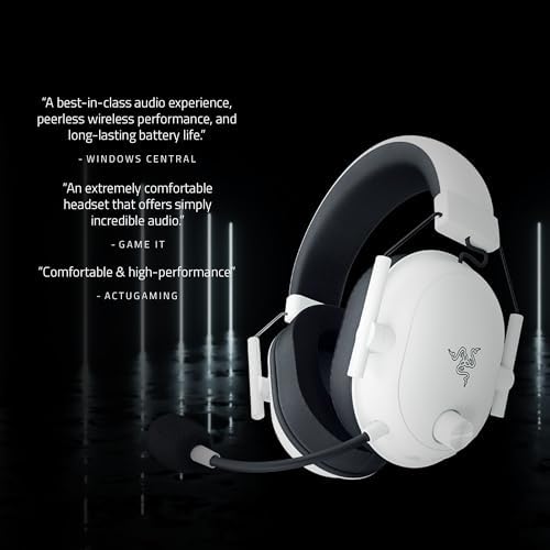 Blackshark V2 Hyperspeed - Kablosuz E-Spor Oyun Kulaklığı Ultra Hafif 280g (Süper Geniş Bant Mikrofon, TriForce Titanyum 50mm Sürücü, Ses Yalıtımlı köpük, 70 saat) Beyaz