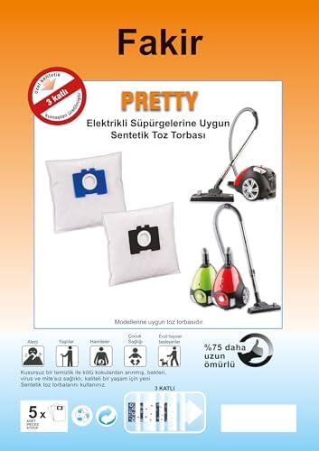 ELEKTRİKLİ SÜPÜRGE SENTETİK TOZ TORBASI - 20 ADET - SİYAH PLASTİK - FAKİR - MODELLERİ İLE UYUMLU ÜRÜNLER AÇIKLAMADA