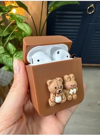 1. Nesil Ve 2. Nesil ile Uyumlu Ayıcık Tasarımlı Kalın Silikon Kılıf - Brown