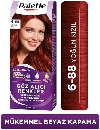 Yoğun Göz Alıcı Renk Saç Boyas 6-88 Yoğun Kızıl