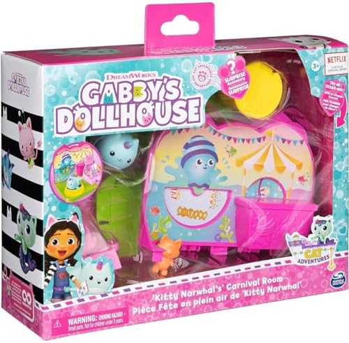 Deluxe Room oyun seti, yavru deniz gergedanı, mobilya parçaları ve tematik aksesuarlar ile parti odası, 3 yaş ve üzeri