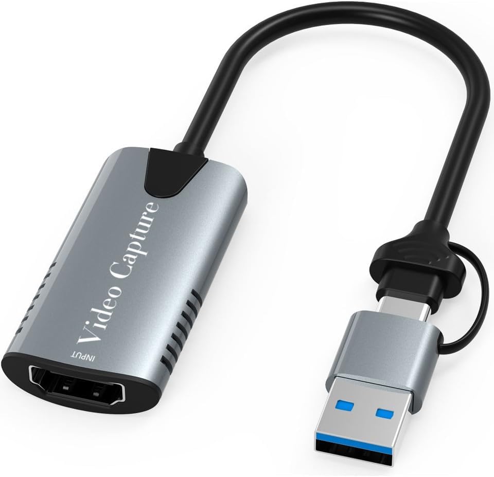 HU04A Type-C/USB A To 4K 60Hz 1080P HDMI Video Capture Yakalama Hub Adaptör