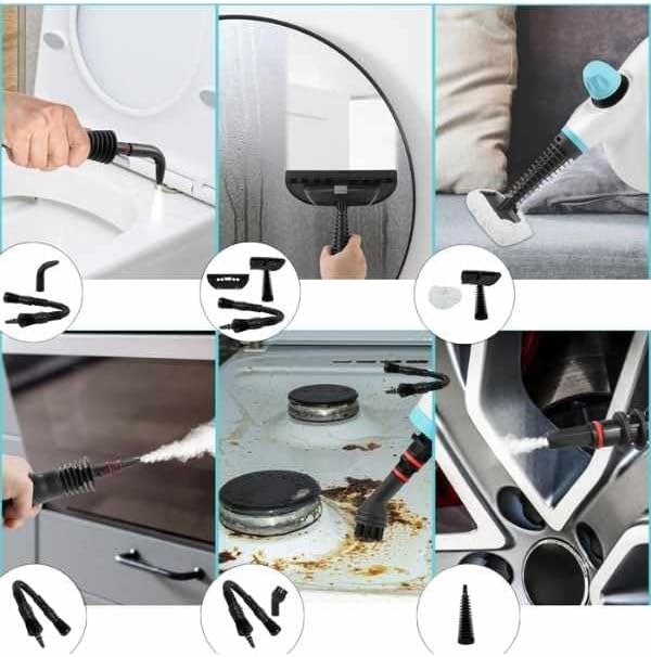 Nv602 Mini Steam Cleaner Çok Fonksiyonlu 9 Parça Buharlı Temizlik Makinesi
