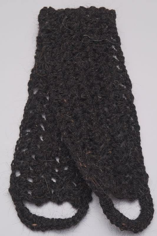 Keçi Kılı Sırt lifi El örmesi. SİYAH 70 cm 11 cm