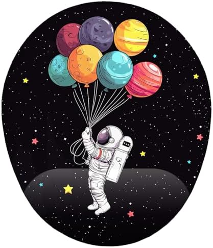 Astronot Uzay ve Gezegenler Bilek Destekli Mouse Pad