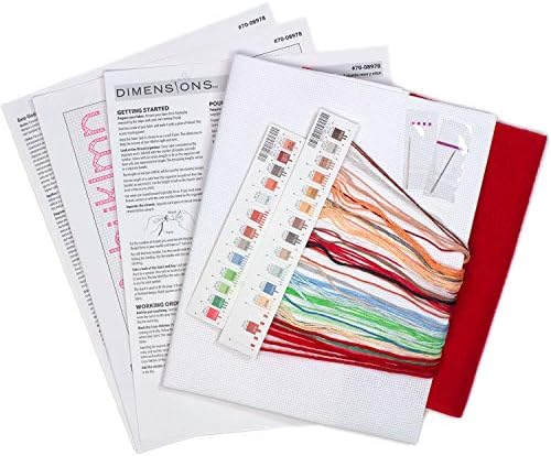 Kanaviçe "Ren Geyiği ve Kirpi" Kişiselleştirilmiş Çorap Seti, Beyaz 14 Adet Aida, 40 cm