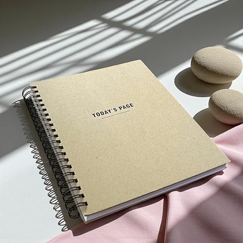 Tarihsiz 6 Aylık Günlük Planlayıcı | Spiralli Sert Kapaklı Organizer Not Defteri | 204 Sayfa | 22 x 28,5 cm