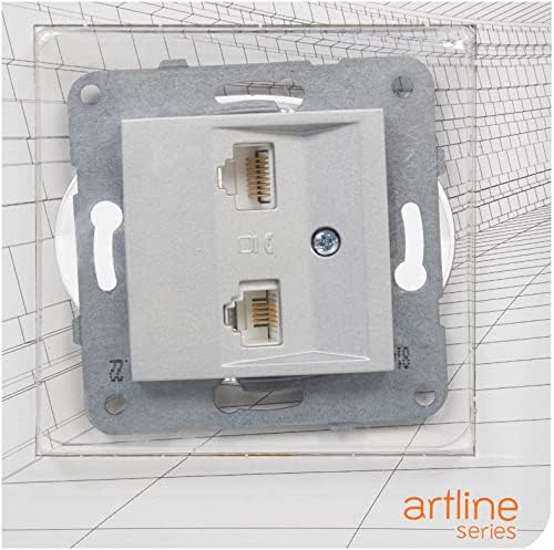 / Gümüş Data+Nümeris Cat6+Cat3 Mekanizma+Düğme Kapak