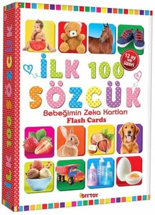Bebeğim İçin İlk 100 Sözcük Kelime Zeka Kartları Eğitici Yeni doğan Kartları