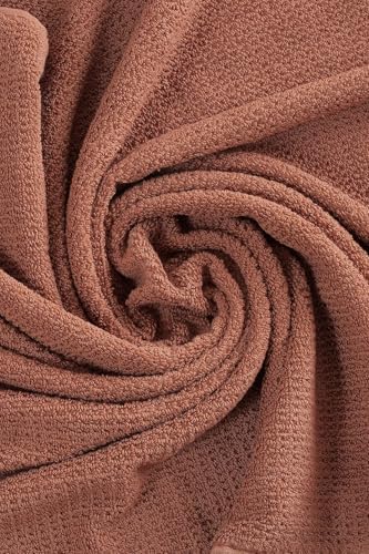 Tekstil Royality | 50x90-70x140 Cm 4'lü Banyo Havlu Seti,%100 Pamuklu Havlu Takımı Kiremit