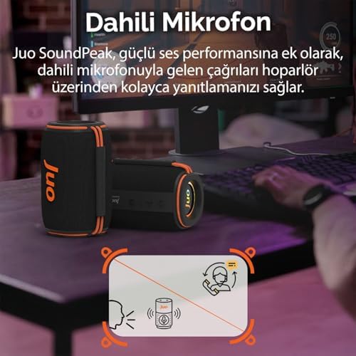 Juo SoundPeak 10W RGB Bluetooth Hoparlör Kablosuz Taşınabilir Speaker