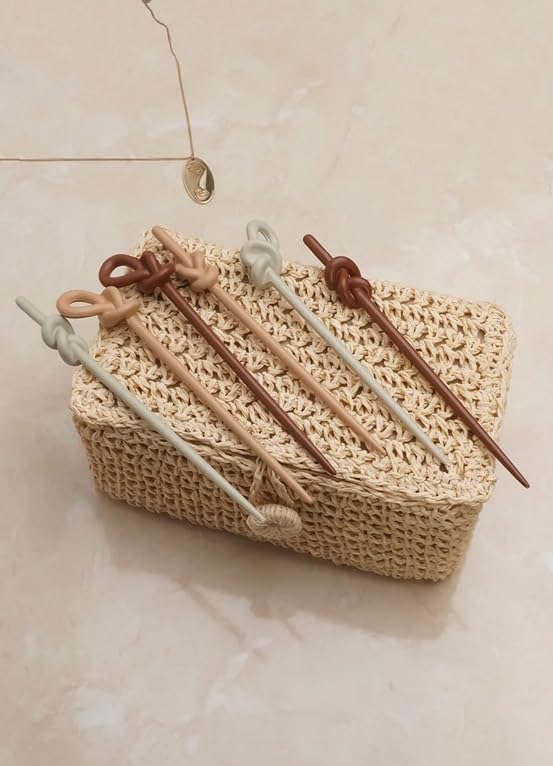 Topuz Tokası Kadın 6 Adet Kahverengi Tonlar Kadın Çocuk Mandal Toka, Kız Çocuk Toka, Kadife Toka