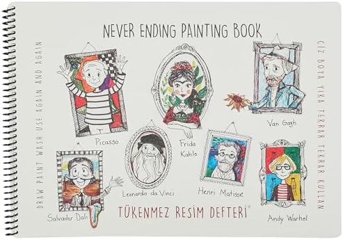 Akademi Çocuk Mat Tükenmez Resim Defteri 4 25X35Cm & 6'lı Keçeli Kalem