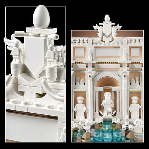 Architecture Trevi Çeşmesi 21062 - Yetişkin Kadın ve Erkekler için Palazzo Poli ile Okeonos, Sağlık ve Bereket Heykel Minifigürleri İçeren Koleksiyonluk Seyahat Hatırası Yapım Seti (1880 Parça)