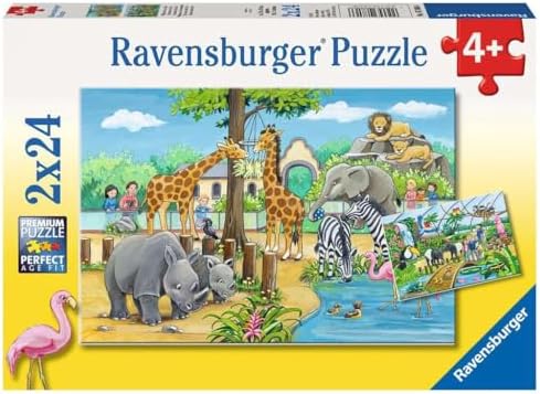 2x24 Parça Puzzle Zoo Renkli 3+
