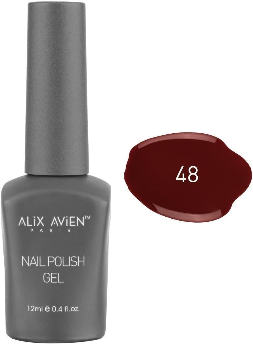 Uv Kalıcı Bordo Jel Oje 48 - Gel Polish - 12 ml