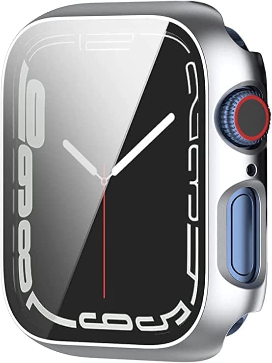 1/2/3/4/5/6 Seri 41 mm Ekran Koruyucu ve Kılıf Bir Arada Tam Koruma (Gümüş)